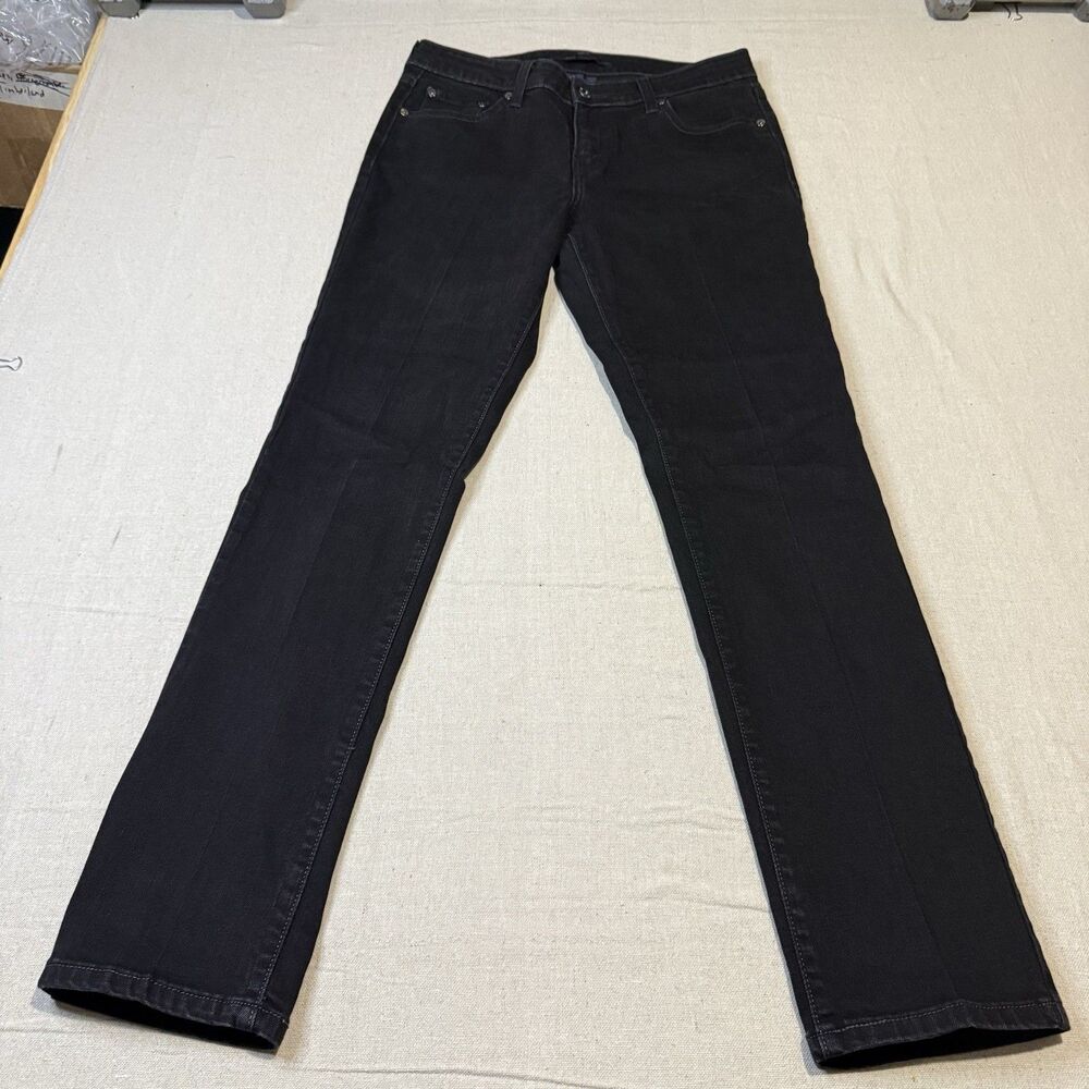 Levi's The Original Jeans Size 10 M Womens Mid Rise Skinny Black Dark Wash - Picture 2 of 8